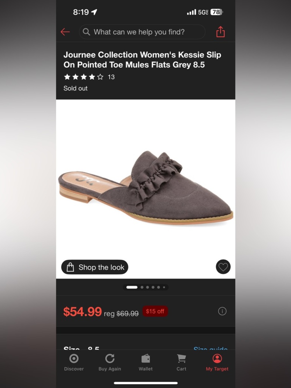 Journee Collection gray mules